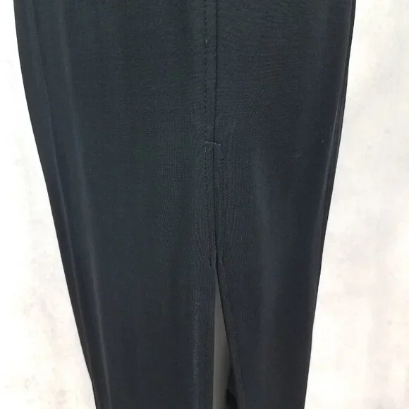 Tadashi Shoji Size M Long Maxi Evening Dress Front Slit Black / Silver Vintage - Picture 7 of 13